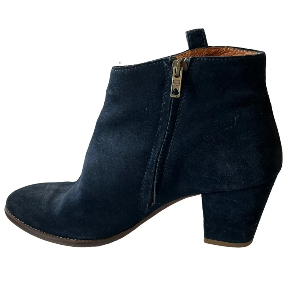 Madewell The Billie Boot in Suede Leather Black Size 9